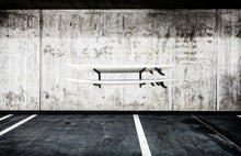 Load image into Gallery viewer, Wall mounted garage stand up paddle board racks powder coated black to hold 2 boards 